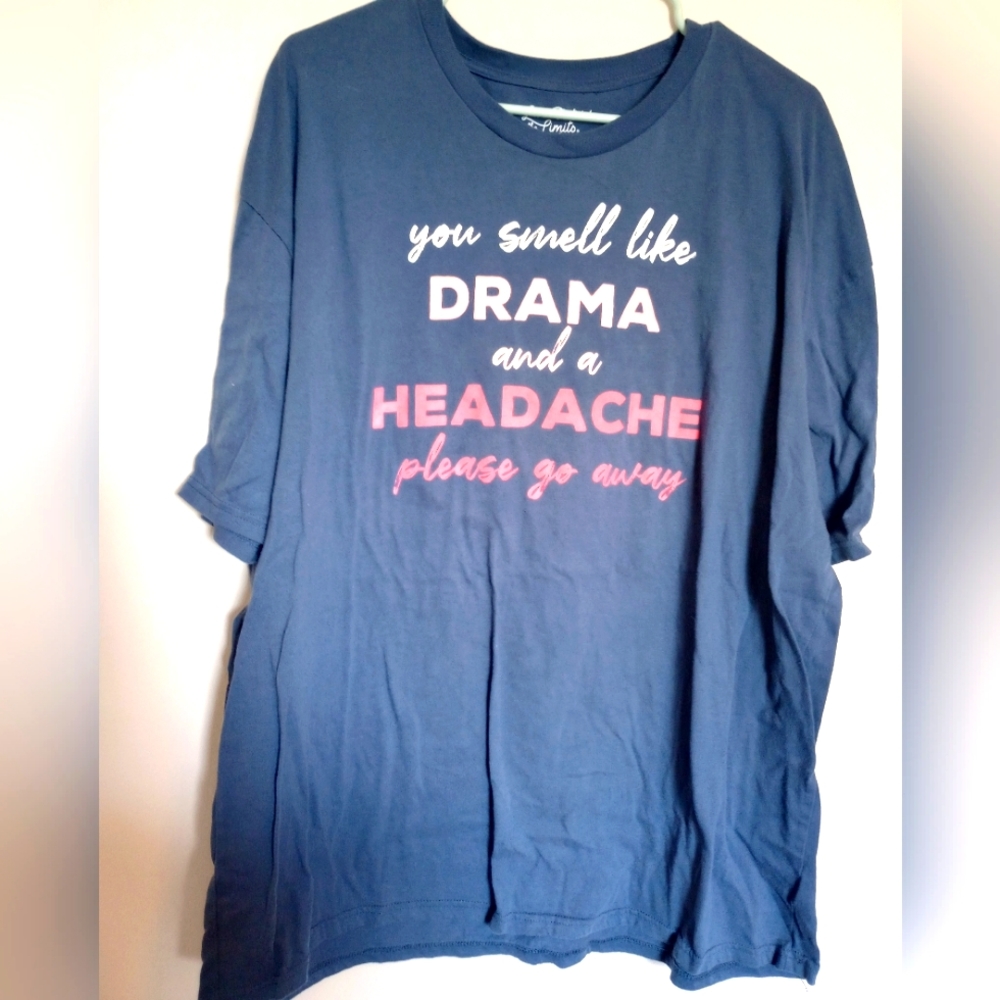Live Outside The Limits Plus Size 3X Blue "Drama" Tshirt